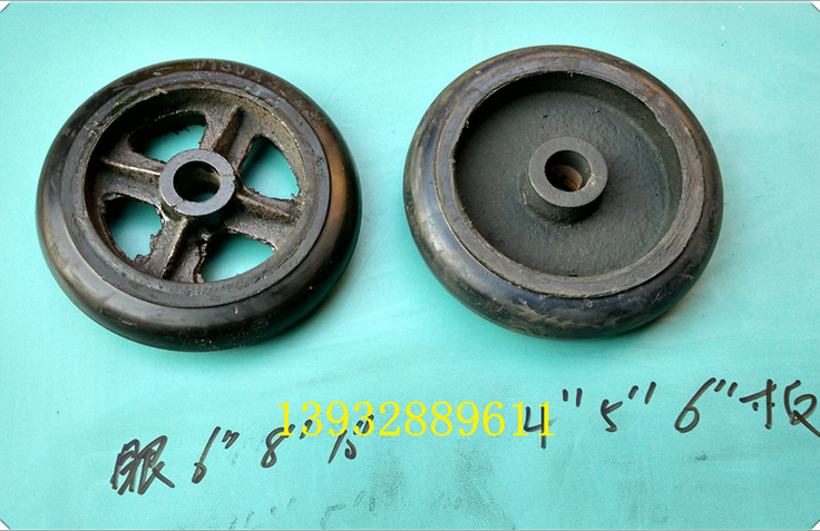 圆顶南京胶轮，6-10打眼胶轮，打孔立筋花眼橡胶轮，橡胶轮厂